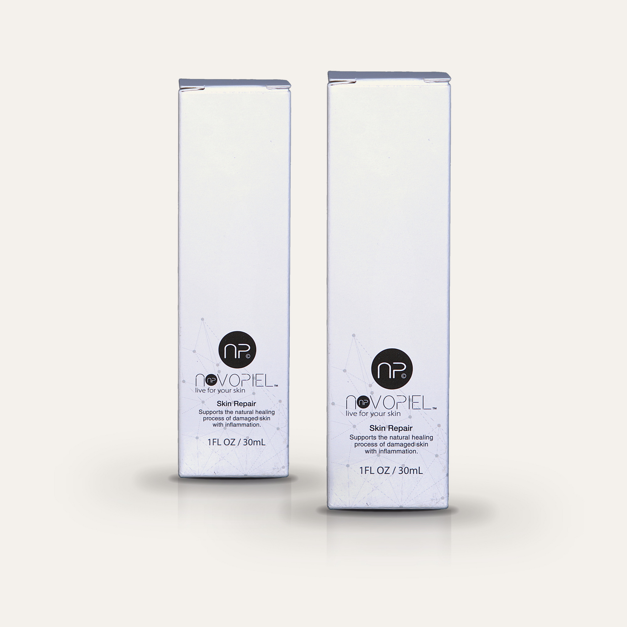 Two Novopiel Skin Repair Cream cartons